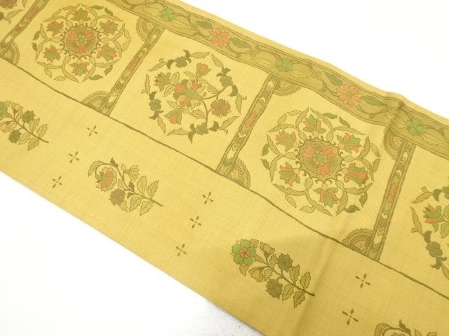 JAPANESE FUKURO OBI / WOVEN FLOWER CREST